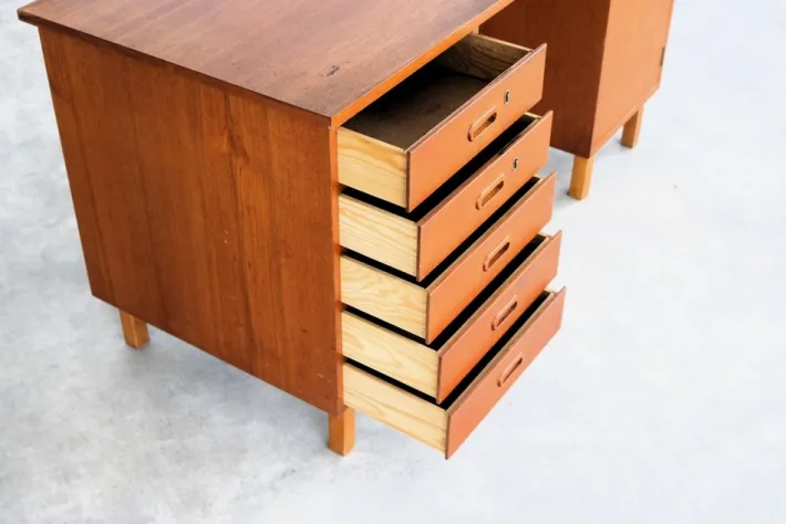 Pamono Vintage Swedish Desk in Teak, 1960s Clearance