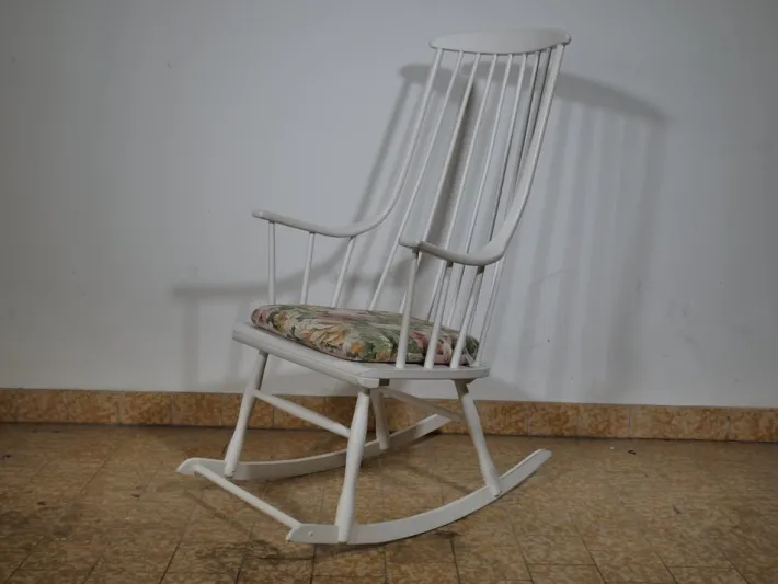 Pamono Vintage Swedish Rocking Chair by Lena Larsson for Nesto, 1960s Best