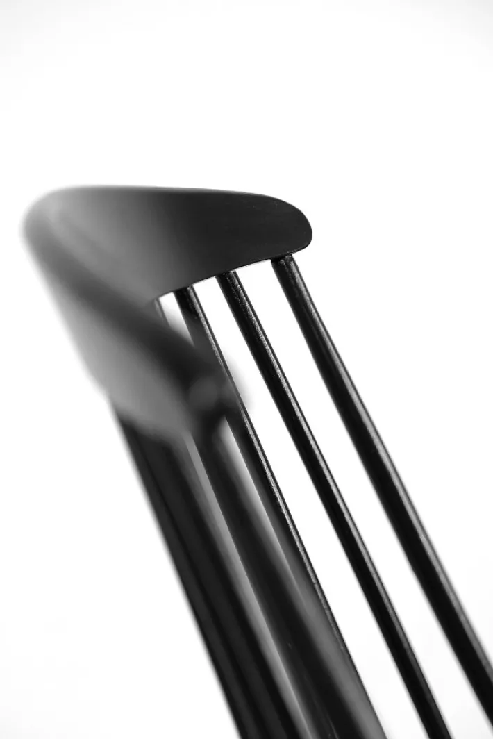 Pamono Vintage Swedish Wooden Black Grandessa Rocking Chair by Lena Larsson for Nesto, 1960s Clearance