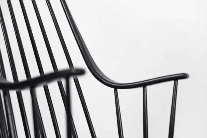 Pamono Vintage Swedish Wooden Black Grandessa Rocking Chair by Lena Larsson for Nesto, 1960s Clearance