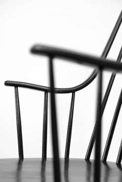 Pamono Vintage Swedish Wooden Black Grandessa Rocking Chair by Lena Larsson for Nesto, 1960s Clearance