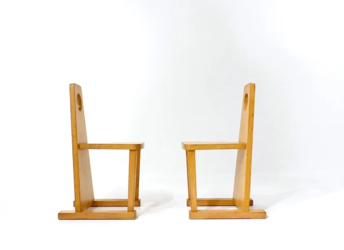Pamono Vintage Swiss Children's Chairs from Horgenglarus, 1967, Set of 6 New