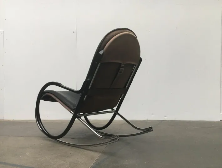 Pamono Vintage Swiss Nonna Rocking Chair by Paul Tuttle for Strässle