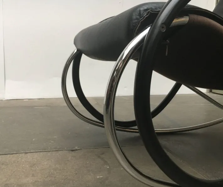 Pamono Vintage Swiss Nonna Rocking Chair by Paul Tuttle for Strässle