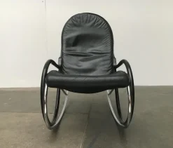 Pamono Vintage Swiss Nonna Rocking Chair by Paul Tuttle for Strässle