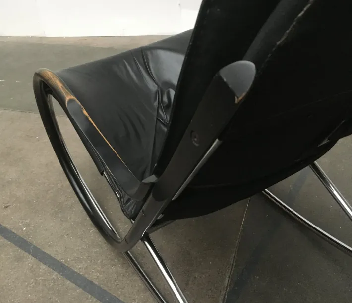 Pamono Vintage Swiss Nonna Rocking Chair by Paul Tuttle for Strässle