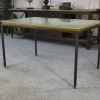 Pamono Vintage Table in Glass and Black Lacquered Metal, 1960s Best