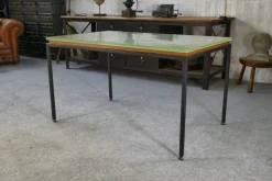 Pamono Vintage Table in Glass and Black Lacquered Metal, 1960s Best