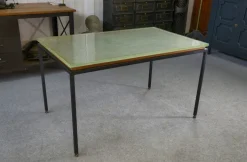 Pamono Vintage Table in Glass and Black Lacquered Metal, 1960s Best