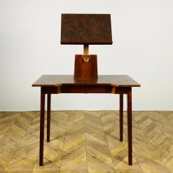 Pamono Vintage Table with Height Adjustable Lectern Stand Outlet