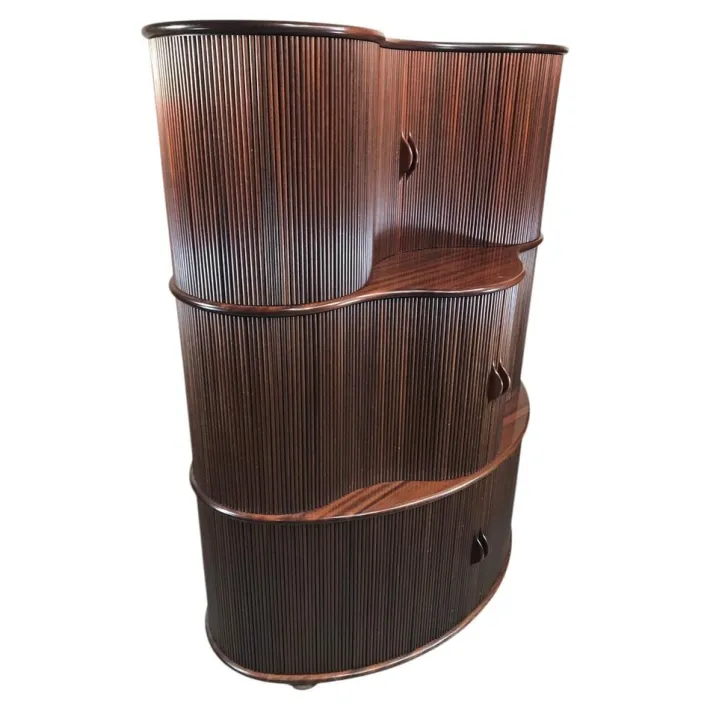 Pamono Vintage Tambour Door Cabinet attributed to Robert and Trix Haussmann, 1977 Online