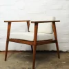 Pamono Vintage Teak and Boucle Angular Armchair, 1960s Best
