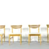 Pamono Vintage Teak and Cane Bergere Chairs, Set of 4 Online