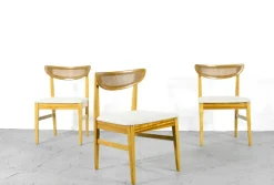 Pamono Vintage Teak and Cane Bergere Chairs, Set of 4 Online