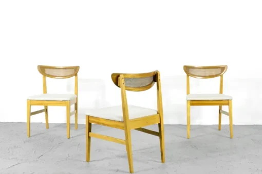 Pamono Vintage Teak and Cane Bergere Chairs, Set of 4 Online