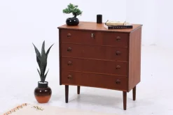 Pamono Vintage Teak Chest of Drawers, 1970s New
