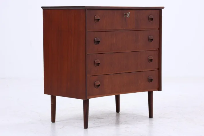 Pamono Vintage Teak Chest of Drawers, 1970s New