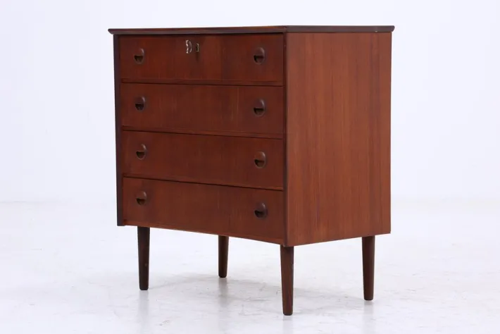 Pamono Vintage Teak Chest of Drawers, 1970s New