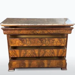 Pamono Vintage 19th Century Louis Philippe Chest of Drawers with Marble, Outlet