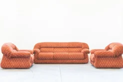 Pamono Vintage Three-Seater Sofa and Armchairs, 1970, Set of 3 Best