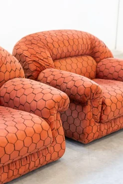 Pamono Vintage Three-Seater Sofa and Armchairs, 1970, Set of 3 Best