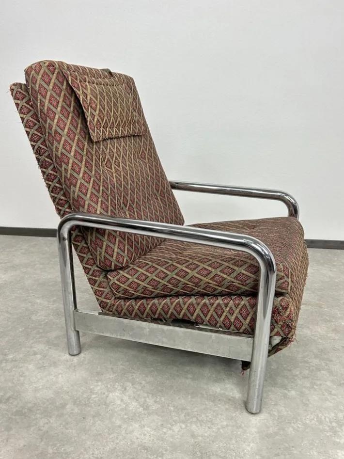 Pamono Vintage Tubular Chrome Recliner by Milo Baughman for James Inc., 1970s Sale
