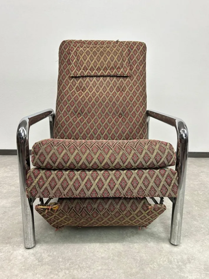 Pamono Vintage Tubular Chrome Recliner by Milo Baughman for James Inc., 1970s Sale