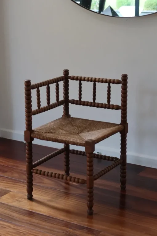Pamono Vintage Turned Wood Corner Chair, 1950s Best