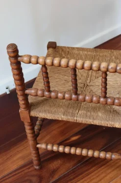 Pamono Vintage Turned Wood Corner Chair, 1950s Best