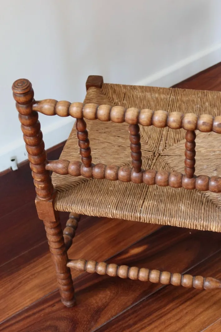 Pamono Vintage Turned Wood Corner Chair, 1950s Best