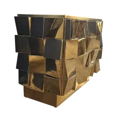 Pamono Vintage Two-Door Brass Sideboard, 1980s New