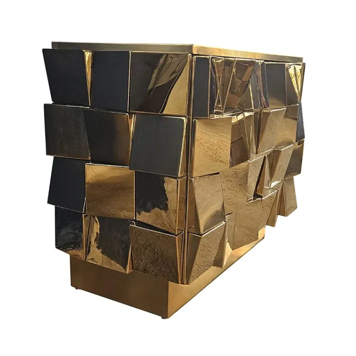 Pamono Vintage Two-Door Brass Sideboard, 1980s New