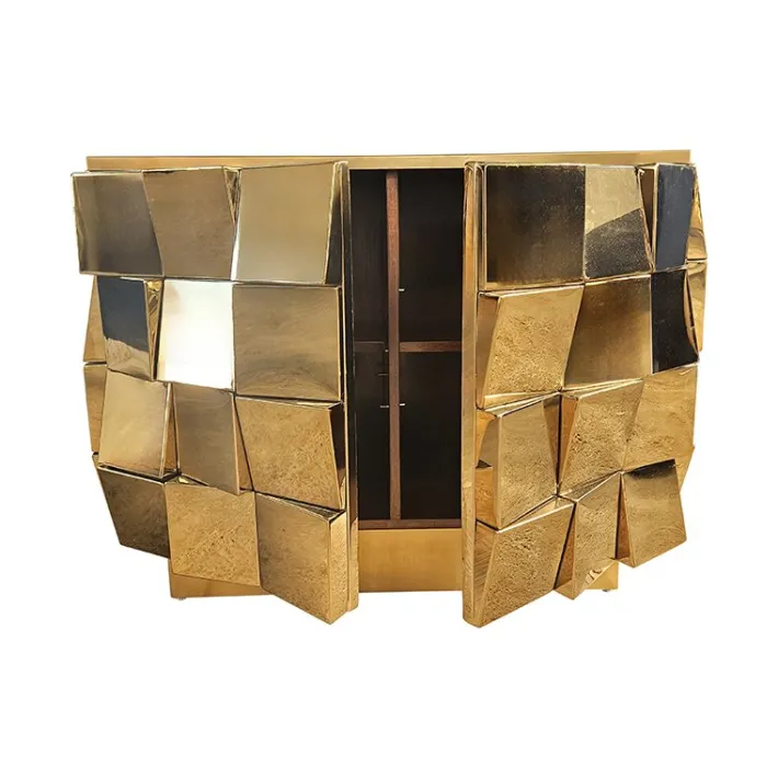 Pamono Vintage Two-Door Brass Sideboard, 1980s New