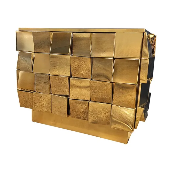 Pamono Vintage Two-Door Brass Sideboard, 1980s New