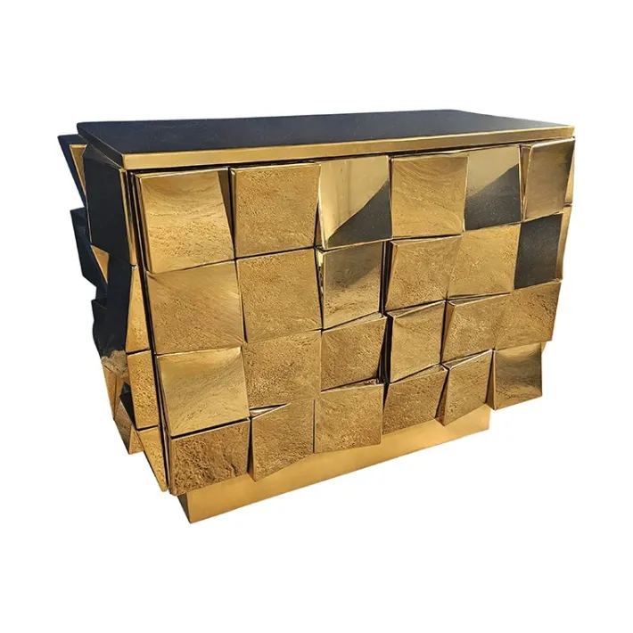Pamono Vintage Two-Door Brass Sideboard, 1980s New