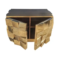 Pamono Vintage Two-Door Brass Sideboard, 1980s New