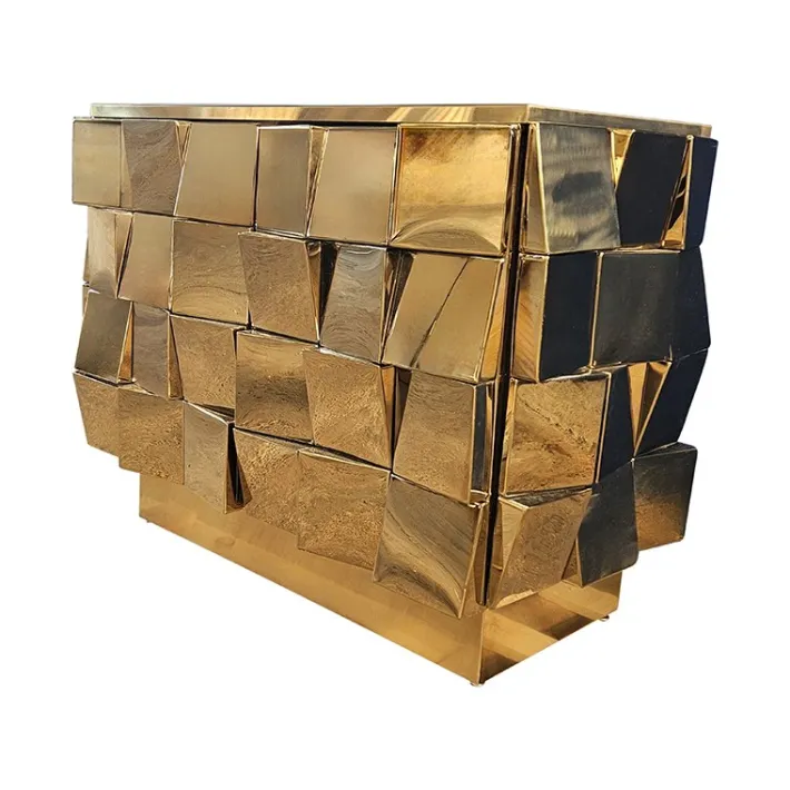 Pamono Vintage Two-Door Brass Sideboard, 1980s New