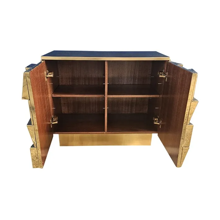 Pamono Vintage Two-Door Brass Sideboard, 1980s New