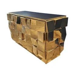 Pamono Vintage Two-Door Brass Sideboard, 1980s Best