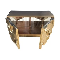 Pamono Vintage Two-Door Brass Sideboard, 1980s Best
