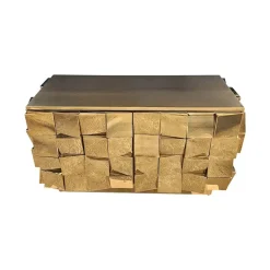 Pamono Vintage Two-Door Brass Sideboard, 1980s Best