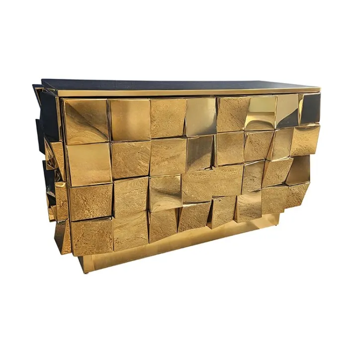 Pamono Vintage Two-Door Brass Sideboard, 1980s Best