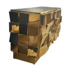 Pamono Vintage Two-Door Brass Sideboard, 1980s Best