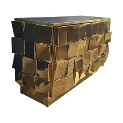 Pamono Vintage Two-Door Brass Sideboard, 1980s Best