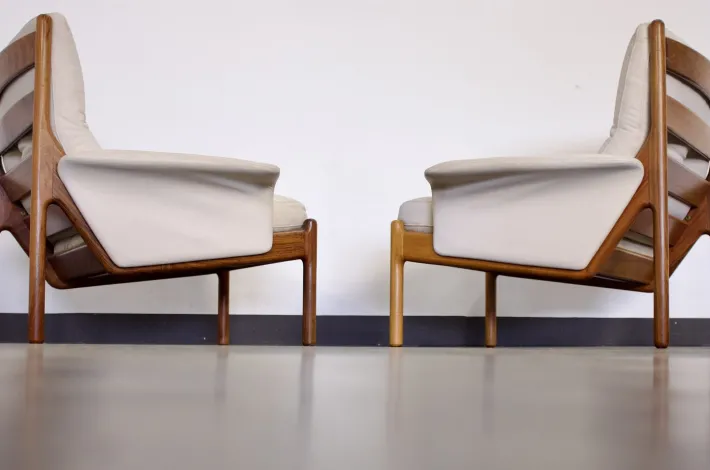 Pamono Vintage Venus Living Room Set by Illum Wikkelso for Silkeborg, 1960s, Set of 5 Outlet