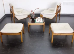 Pamono Vintage Venus Living Room Set by Illum Wikkelso for Silkeborg, 1960s, Set of 5 Outlet