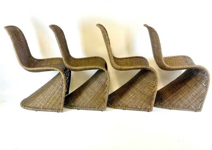 Pamono Vintage Vicker S Chairs in the style of Verner Panton, 1990s, Set of 4 Sale