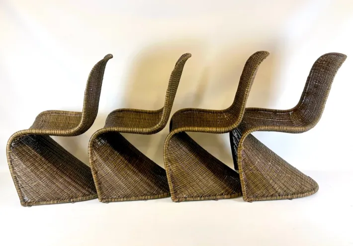 Pamono Vintage Vicker S Chairs in the style of Verner Panton, 1990s, Set of 4 Sale