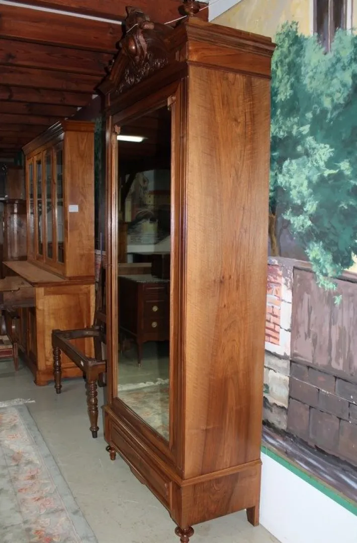 Pamono Vintage Walnut 1-Door Wardrobe Discount