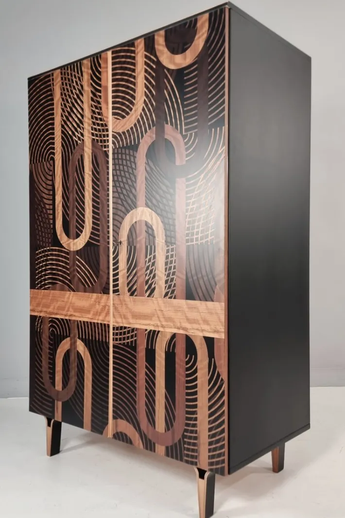 Pamono Vintage Wardrobe in Beech, 1970s New